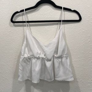 Top shop, midi top with open back, ties in back